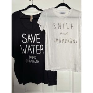 Champagne 🥂 soft T’s (you get both shirts)